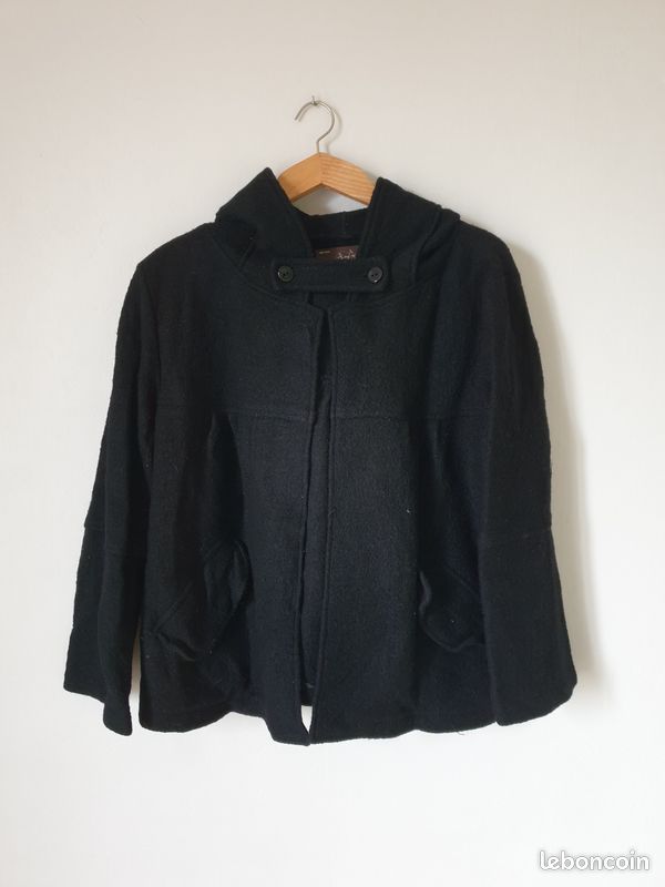 Veste en laine noire Zara (image 1)