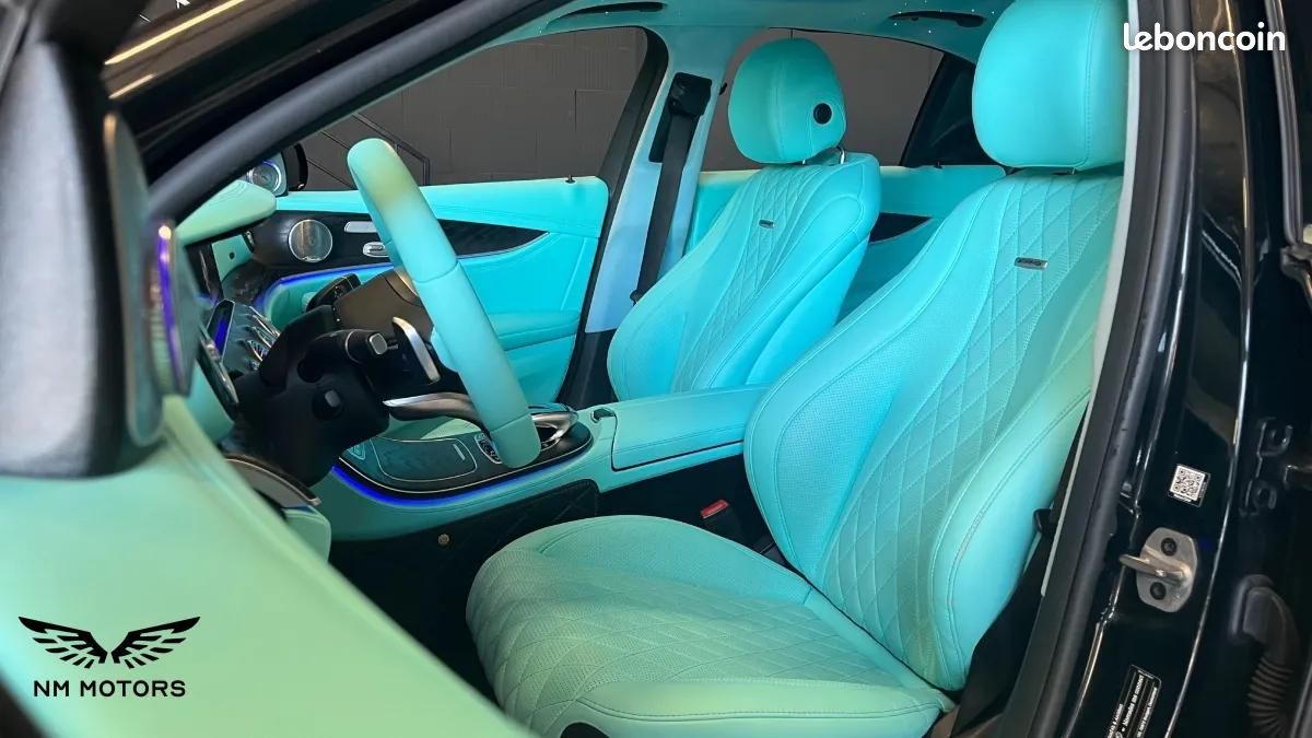 Mercedes Classe E 220 D 195 CV AMG LINE 4MATIC 9G-TRONIC BVA - INTERIEUR TIFFANY BLUE (image 8)