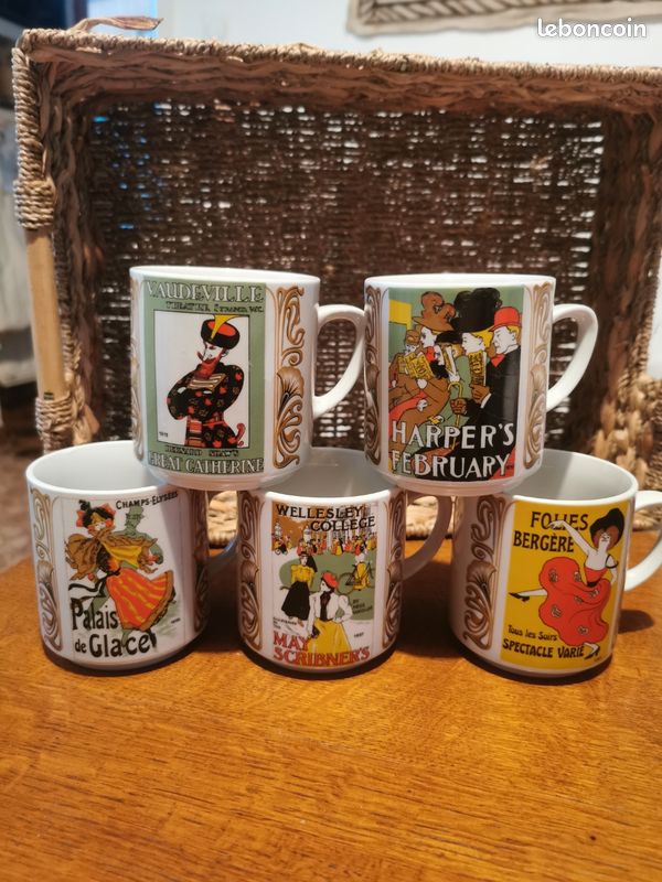 Ensemble de 5 mugs années 80 (image 1)