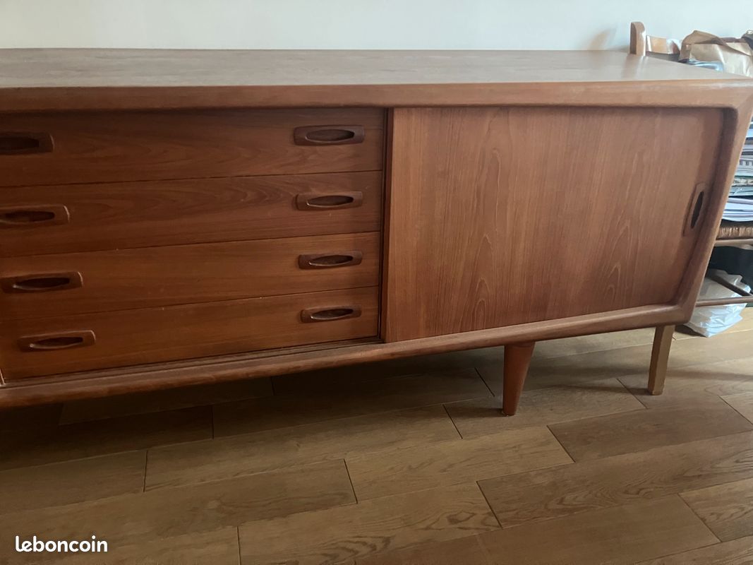 Enfilade danoise vintage en teck Hensen signée (image 1)
