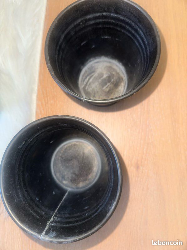 2 pots en métal noir (image 2)