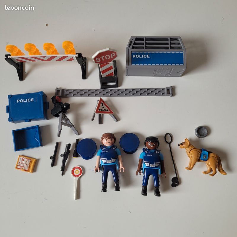 Playmobil barrage police et chien dans valise (image 3)