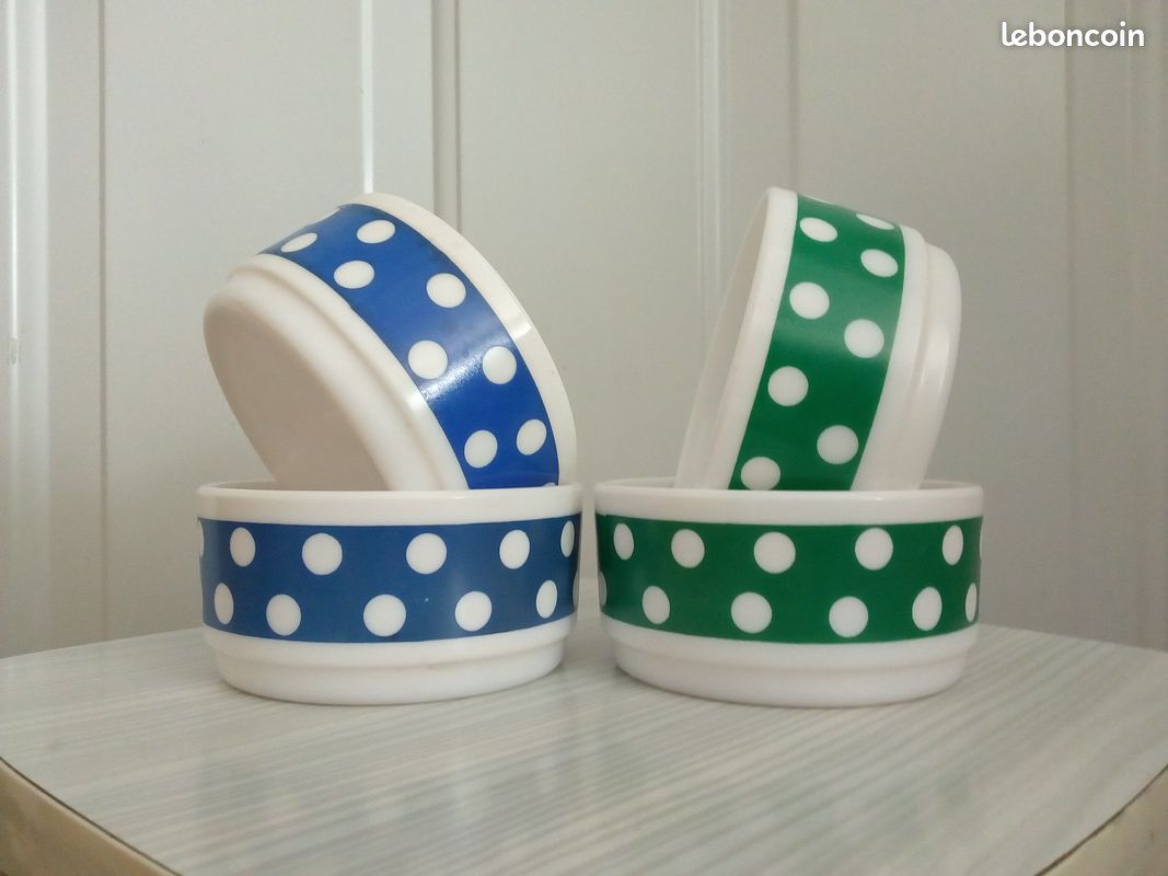 8 Coupelles ARCOPAL - Modèle POLKA - années 70/80 (image 4)