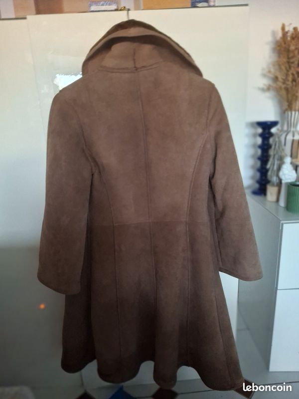 Manteau peau retournée vintage (image 3)