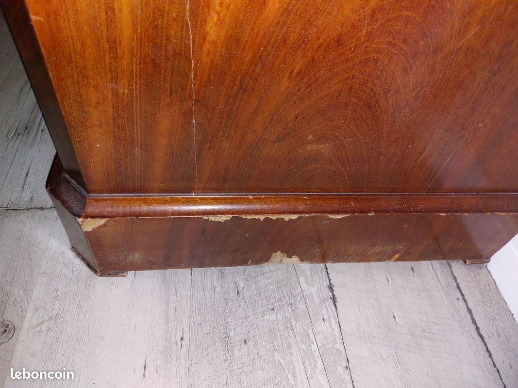 Commode ancienne acajou avec marbre (image 3)