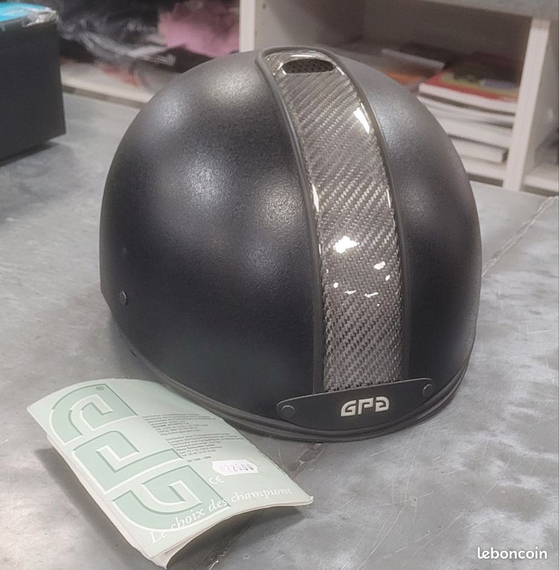 Casque D'équitation GPA Taille 62, Noir, Occasion Japon, Avec Coiffe Intérieure D'origine