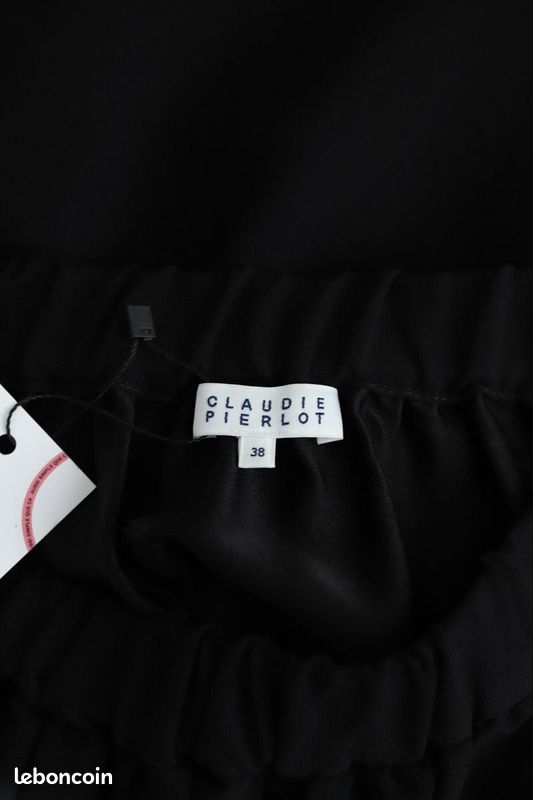 Jupe Femme Claudie Pierlot - Noire - Taille 8 - A-Line - Zip - Occasion