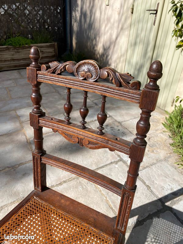 Chaise cannée vintage - Bois (image 2)