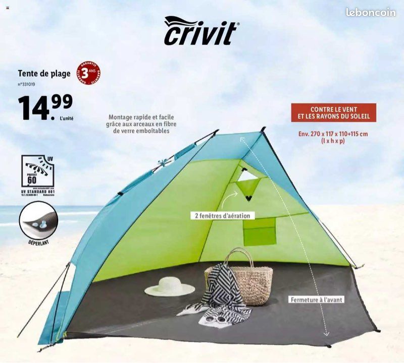 Tente de plage Crivit (image 1)