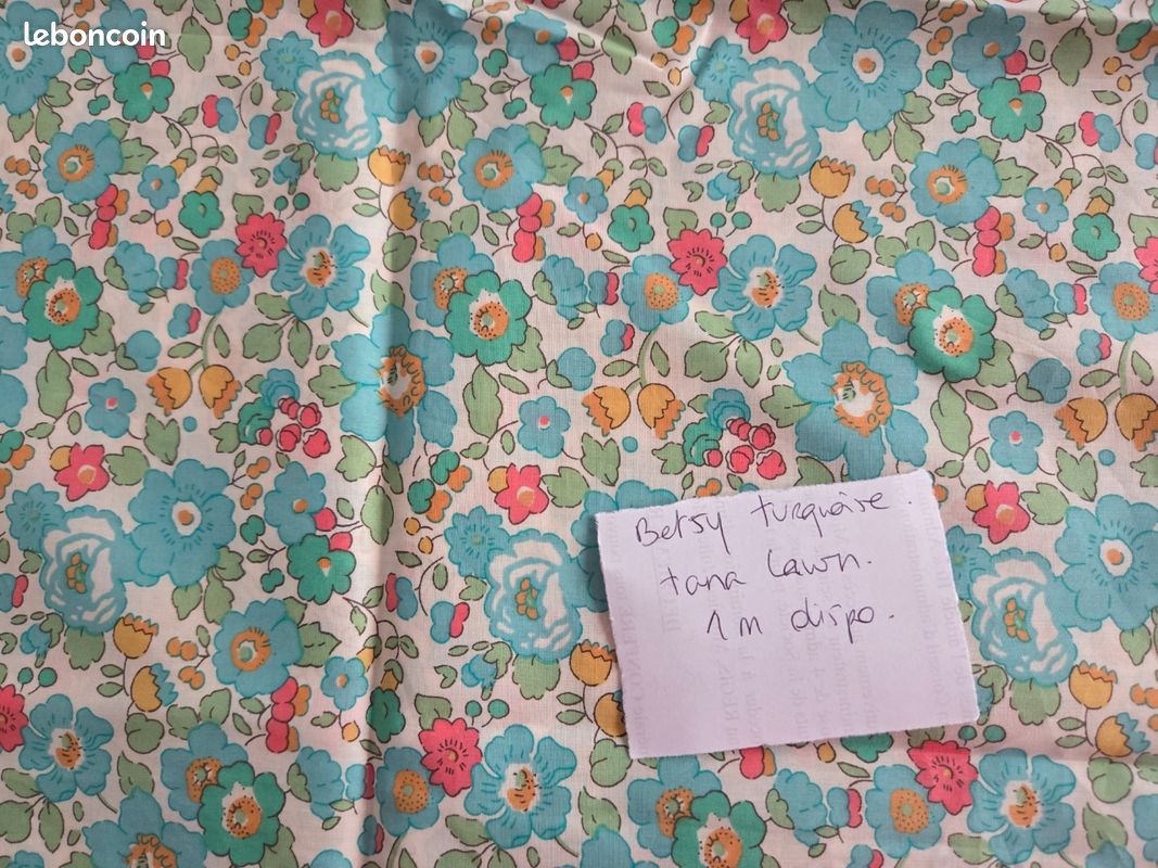 Tissu liberty tana lawn betsy turquoise (image 1)
