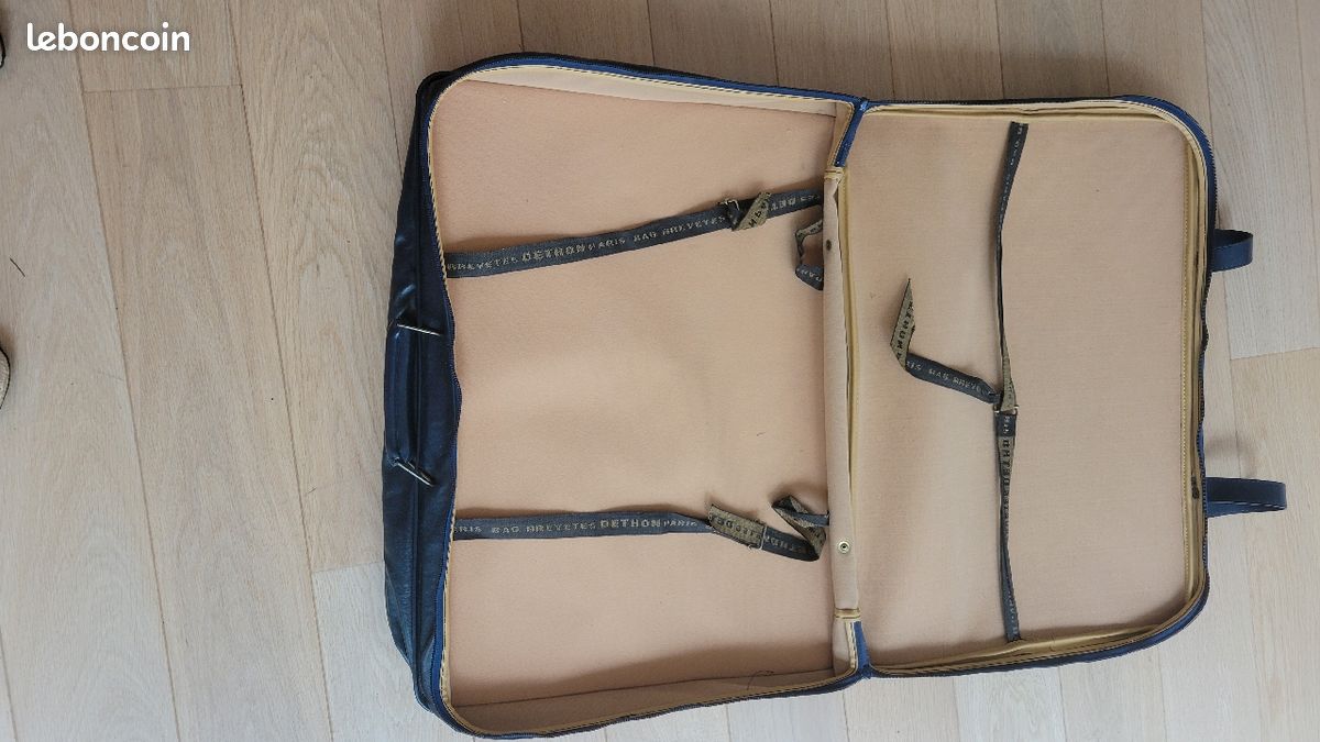 Valise toile vintage 70's (image 3)