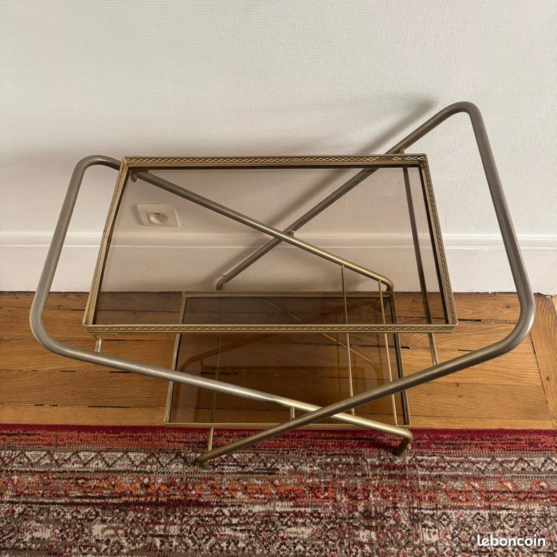 BAR ROULANT DESSERTE chariot Adnet moderniste années 30 EUR 180,00
