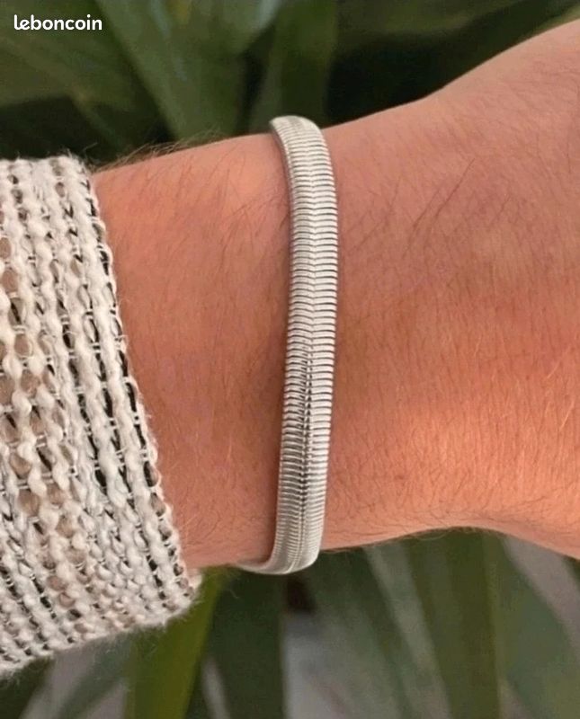 Bracelet Argent 925 Avec 8 Breloques - Vintage, Neuf De Stock, 21cm X 20mm, 39.1g, Origine France, Occasion