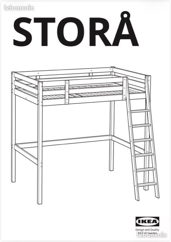 Lit Ikea Stora Mezzanine 140X200 (image 1)