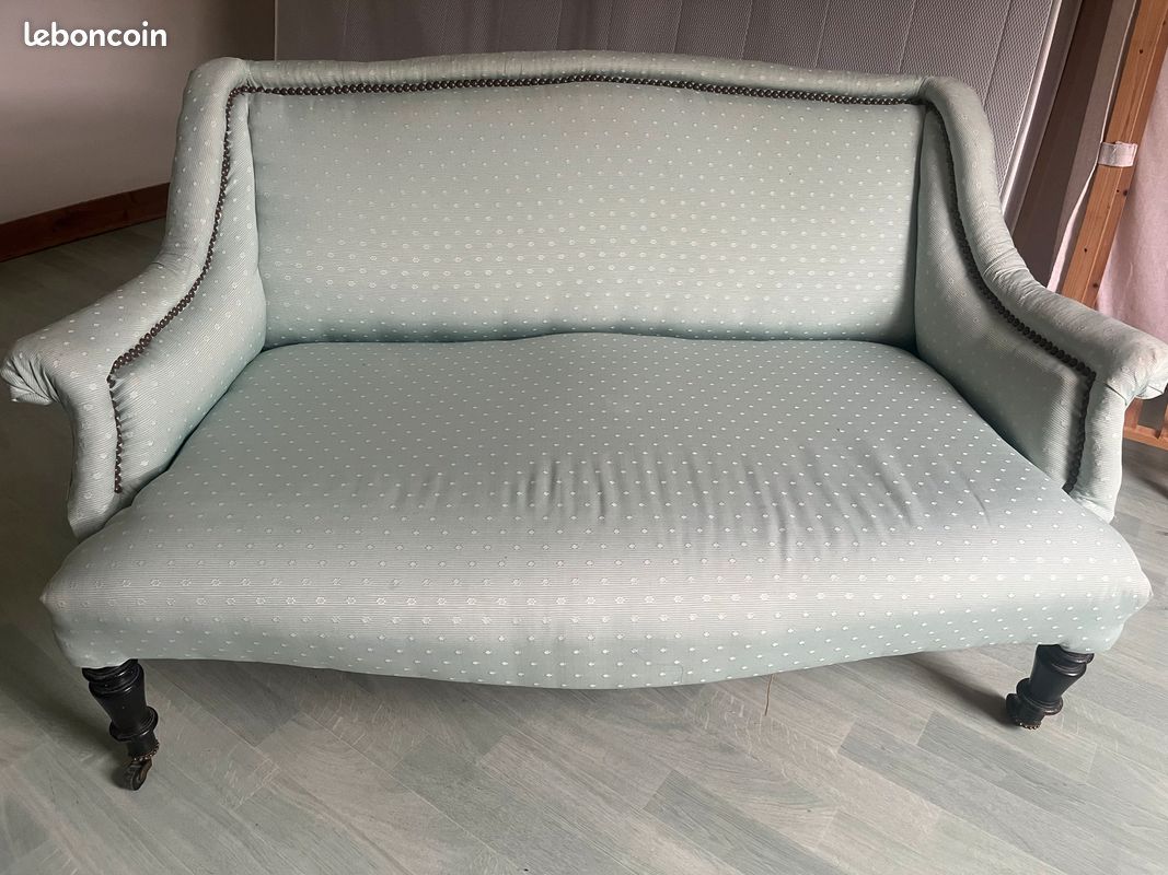 Fauteuils crapaud et banquette style Napoléon 3 (image 1)