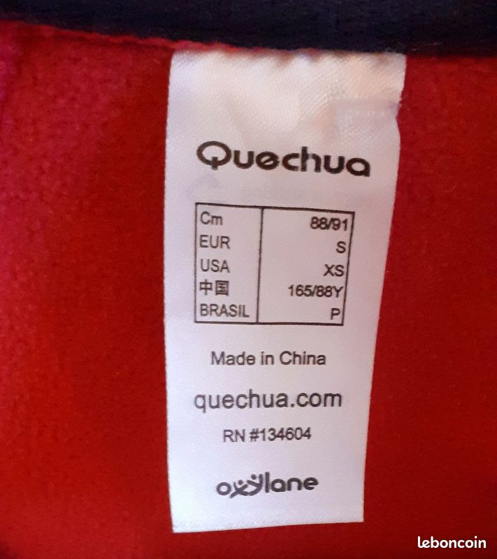 Polaire veloutée queshua taille s (image 3)