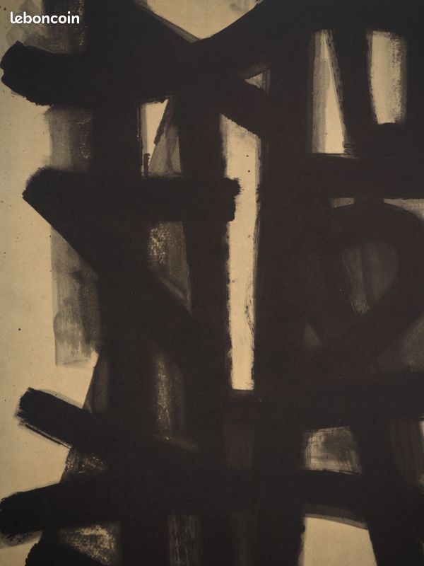 Pierre SOULAGES : Peinture II 1947, Héliogravure signée #CERTIFICAT (image 5)