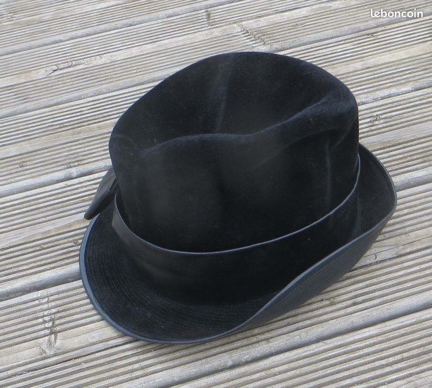 Chapeau noir femme vintage (image 3)