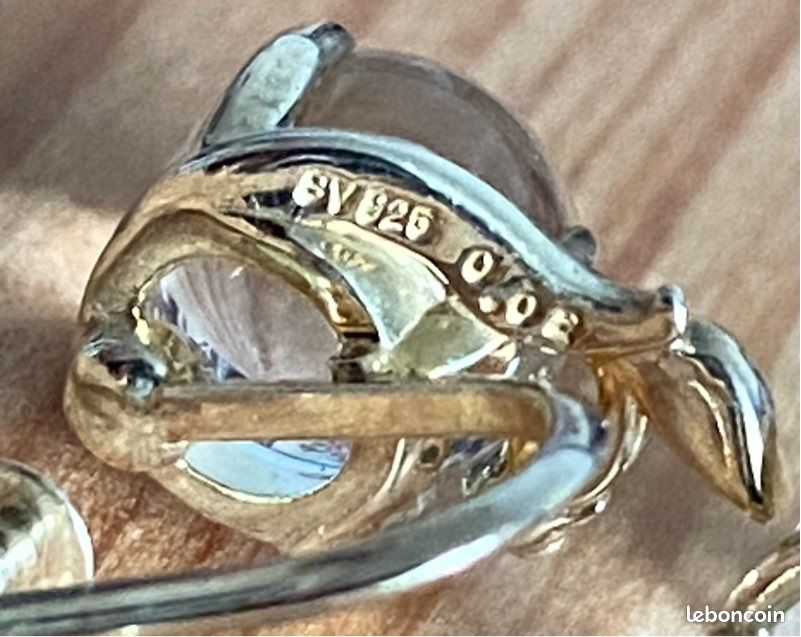 Boucles d’oreilles en argent avec 2 petits diamants (image 10)