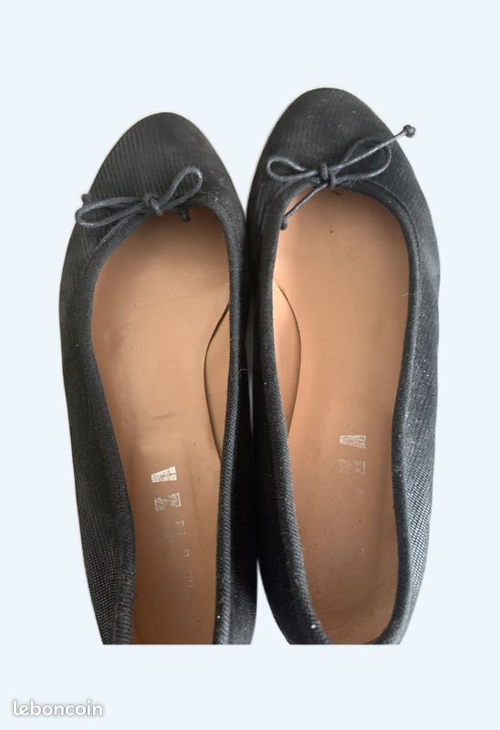 Ballerines noires cuir (image 1)