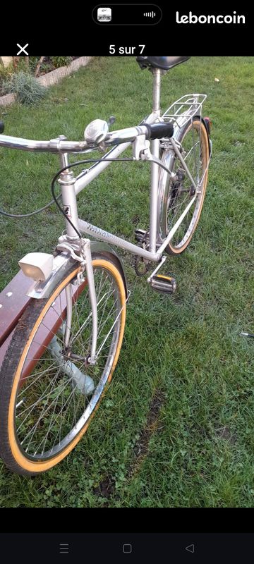 Vélo Vintage Peugeot Femme – Gris Clair, 27.5″, 3 Vitesses, Acier – Occasion France