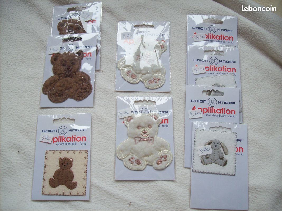 1 badge thermocollant lapin ou ourson (image 1)