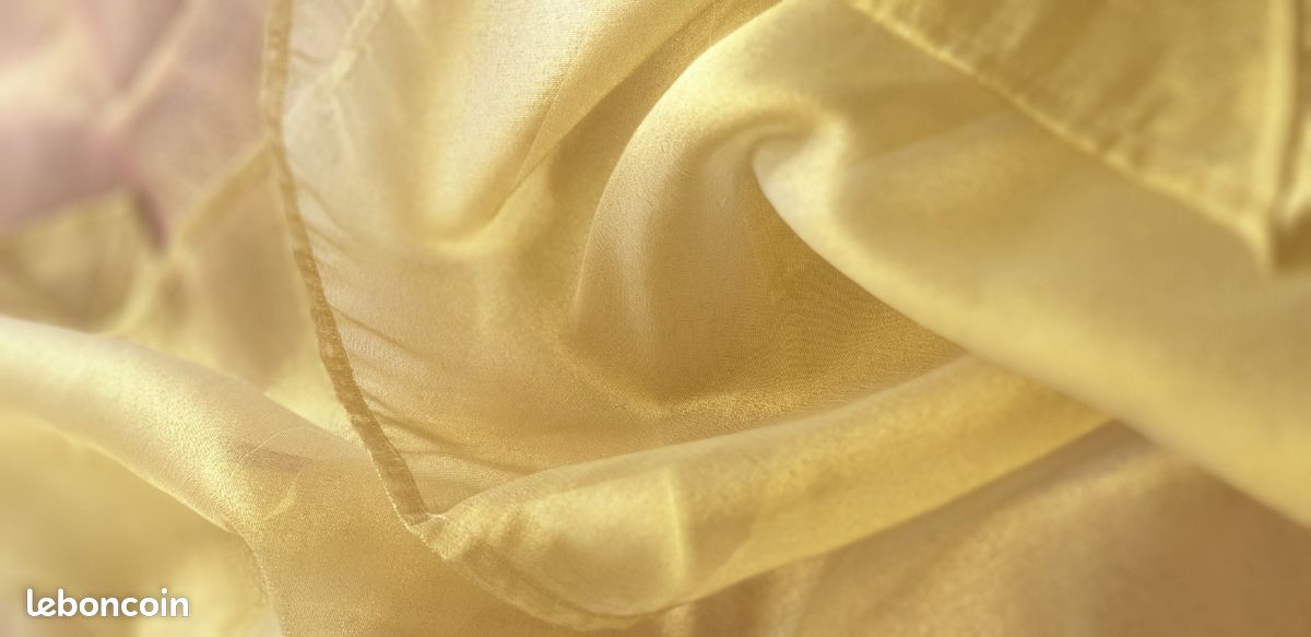 Nappe festive 160x160 or et rose - Fibre métallique - Excellent état (image 8)