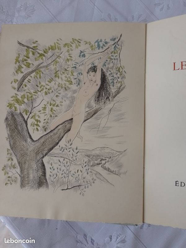 Les chansons de bilitis. Pierre louys. 1954. Pointes sèches originales de gaston barret. édition de (image 2)