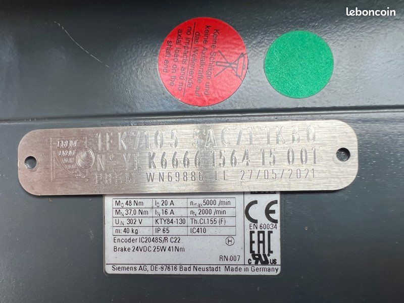 Moteur Siemens avec encoder 20h (image 1)