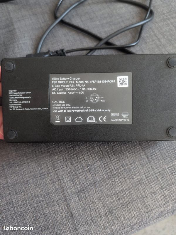 Chargeur D'origine Pour Vélo électrique KELLYS Tayen 50 – 42V 4A (neuf, 11820418184)