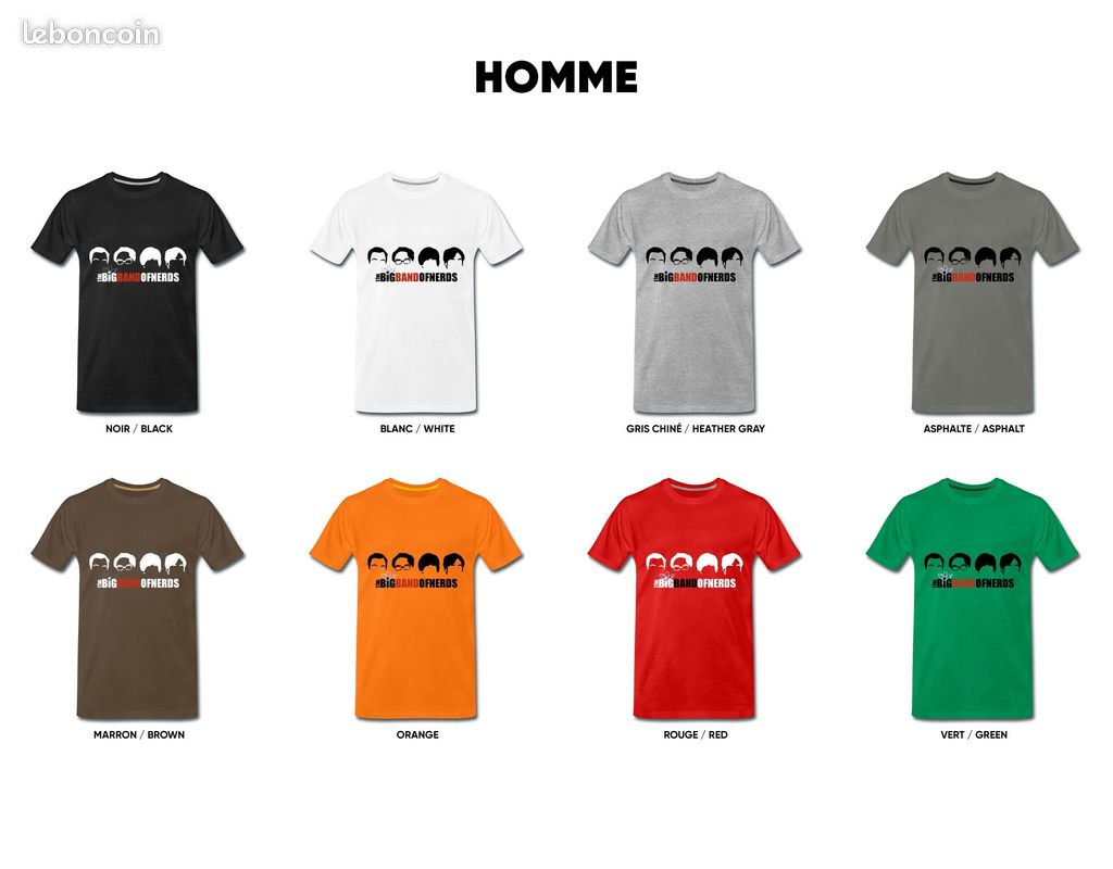 T-shirt exclusif BIG BAND OF NERDS (NEUF) (image 3)