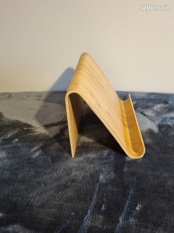 Porte-Livre De Cuisine En Bambou Pliable - Support Livre Recettes Inclinable 3 Niveaux