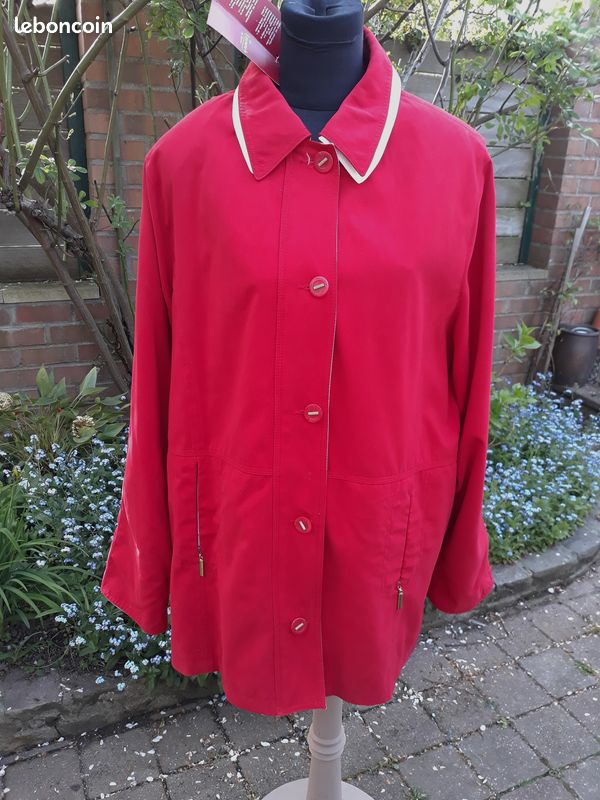 Parka Imper Blouson Caban DAXON Les ESSENTIELS Rouge Taille 50 Neuf (image 7)