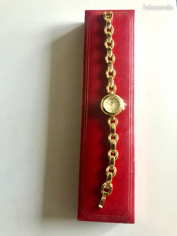Montre Bracelet Lip Classics 07-14 à Quartz - Cadran Champagne, Bracelet Doré - Occasion TB