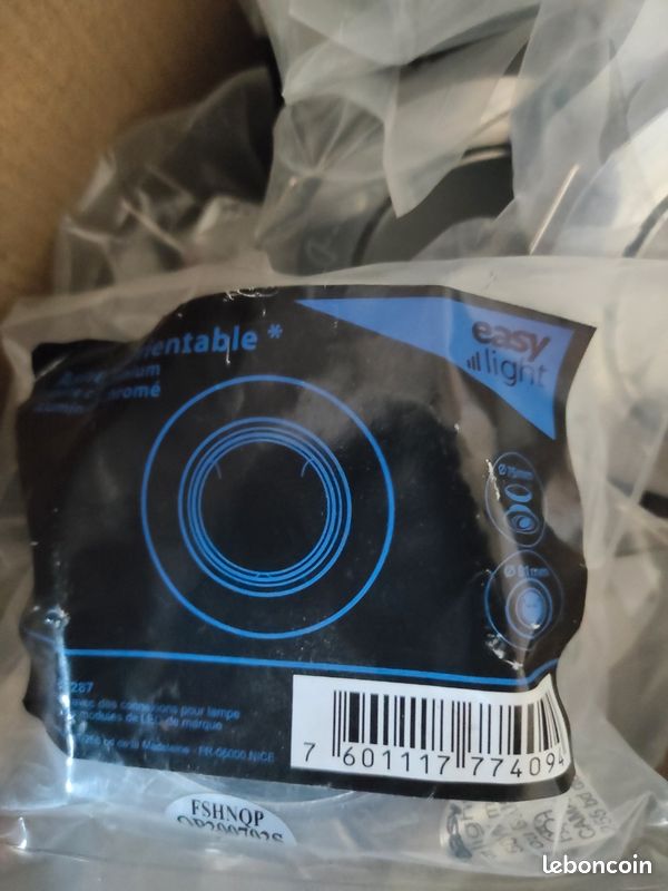 Lot de 10 anneaux orientables pour spot alu chromé (image 2)