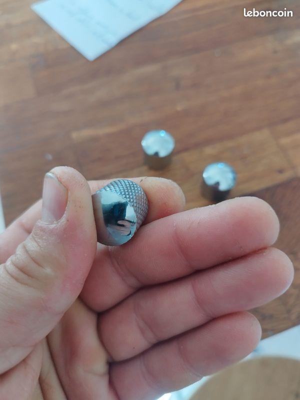 4 boutons en métal chrome neufs pour guitare 🎸 (image 4)