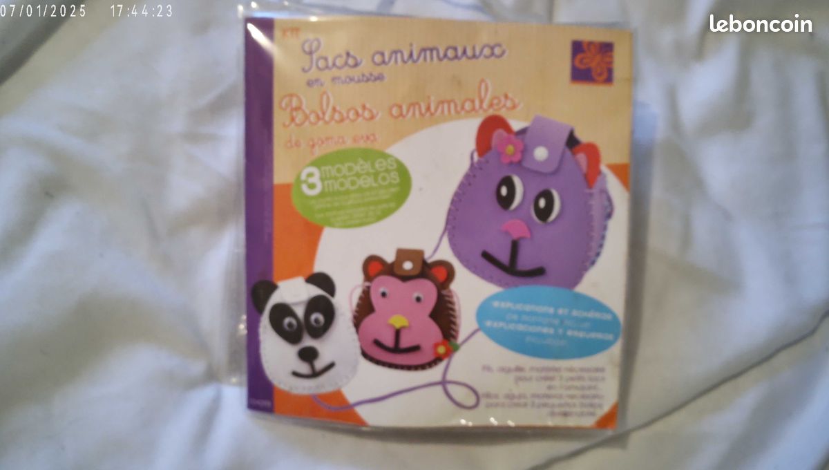 Loisirs créatifs enfant --CREER 3 petits sacs en mousse ++NEUF (image 8)