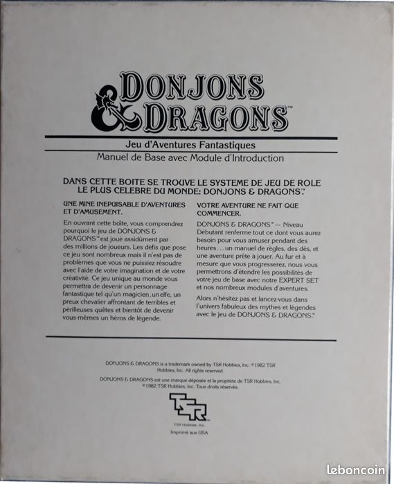 Donjons et Dragons, RARE édition originale de 1982 (image 3)