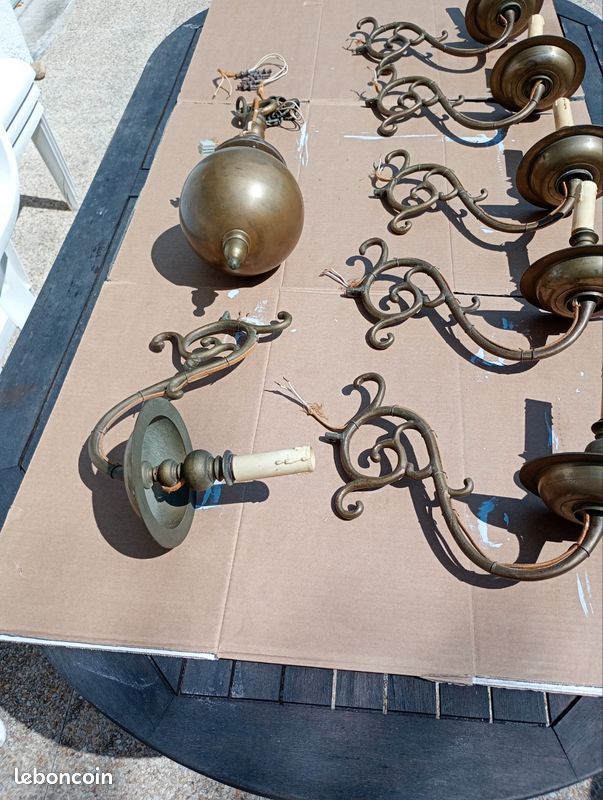 Grand lustre ancien style Hollandais (image 4)