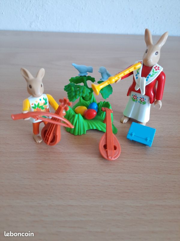 Playmobil 4456 - Lapins et Leçon de Musique - Année 2004 (lapin de pâques) (image 1)