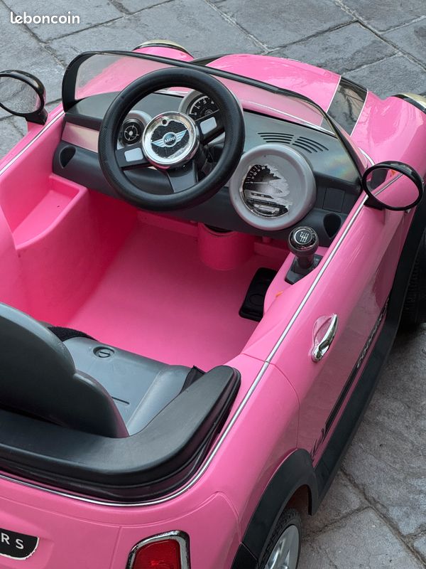 Voiture électrique Mini Cooper Rose (image 8)