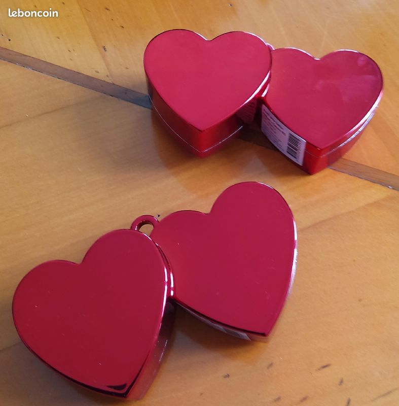 2 Poids de ballon en forme de coeur (image 1)