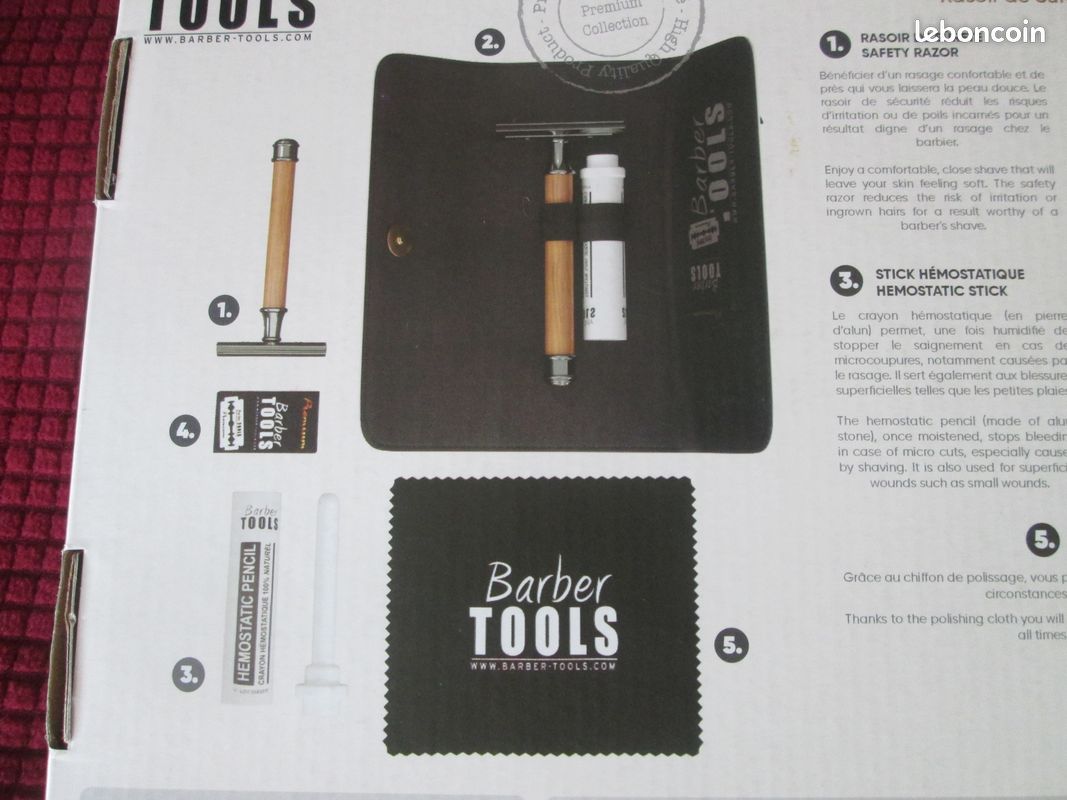 Ensemble avec coffret rasoir Barber Tools parfait pour un cadeau (image 2)