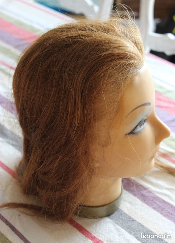 Tête De Mannequin Femme Long Cou 48cm Pour Perruque Et Lunettes - PP Noir