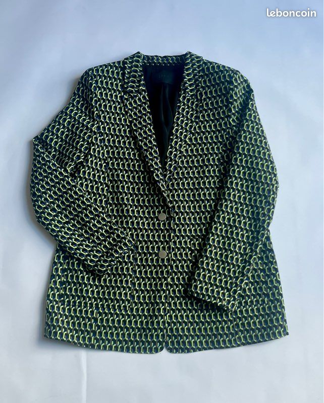 Veste IKKS Women imprimé graphique bleu vert T40 Vêtements