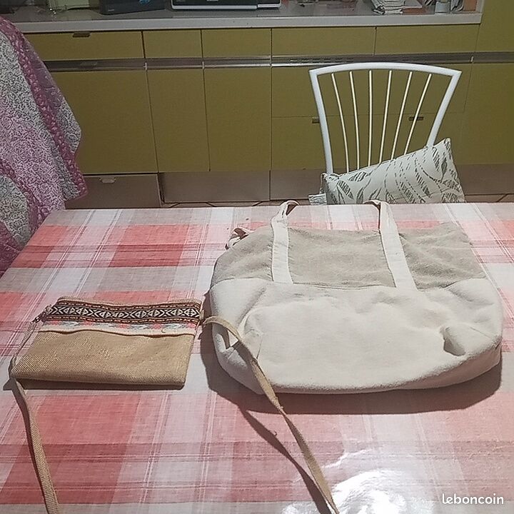 Sacs d'été en toile( 1 grand et 1 pochette), 1 (image 1)