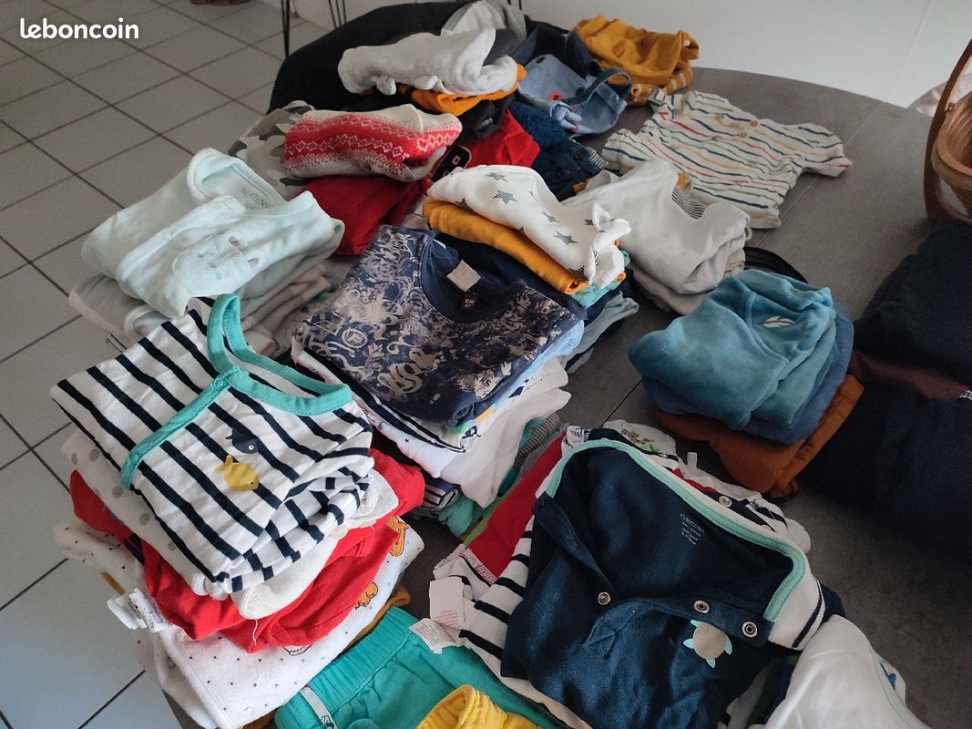 Lot de vêtements bébé + couverture emmaillotage (image 3)