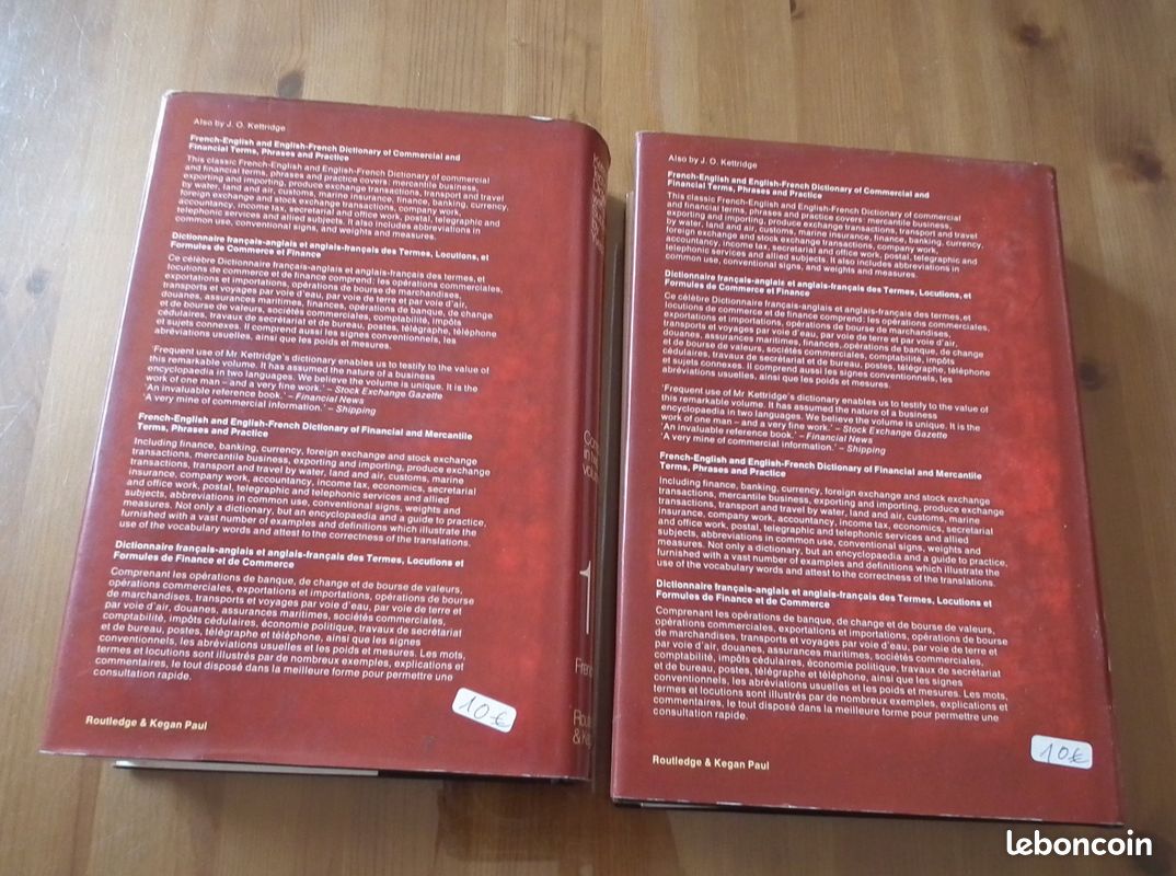 Dictionary of technical Terms and Phrases par J. O. Kettridge et Yves R. Arden. London. 1980. 2 volumes (image 2)