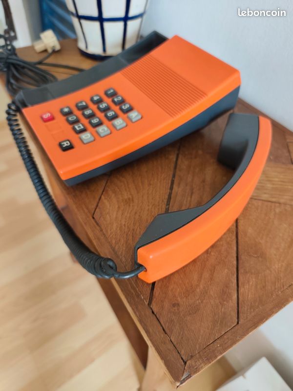 Superbe téléphone orange vintage (image 4)