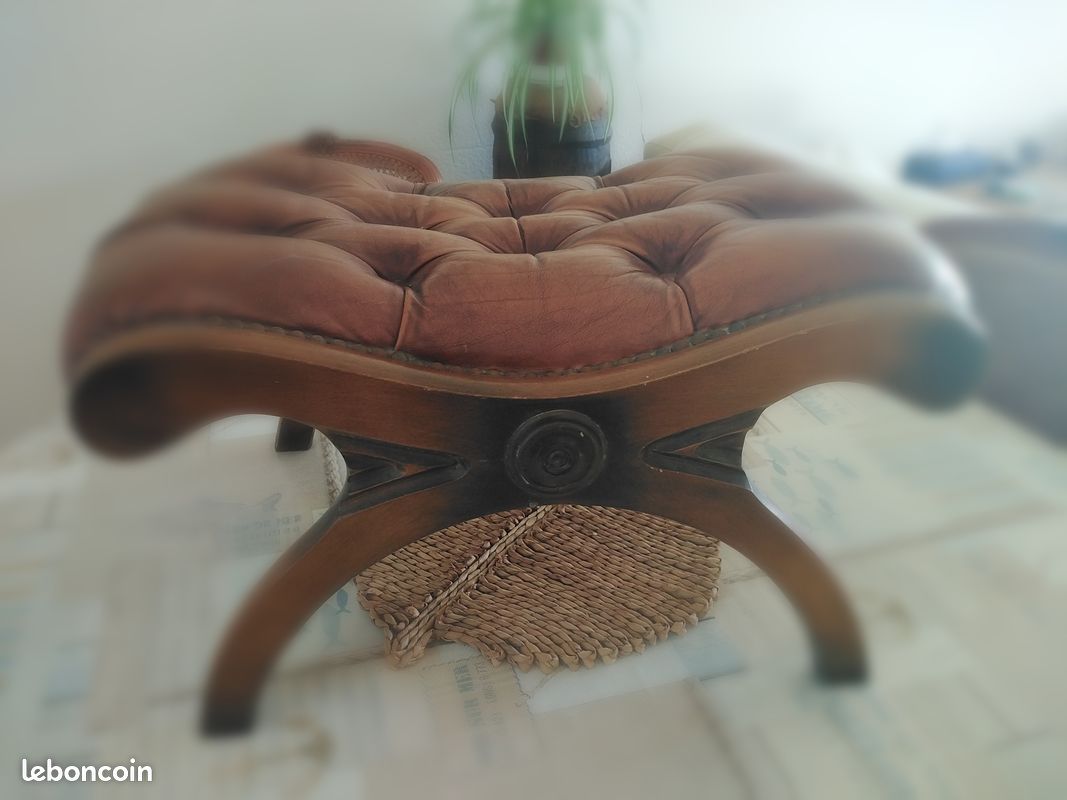 Rocking chair Cheesterfield vintage (image 1)